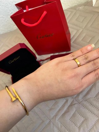 Pack Pulsera+Anillo Cartier clavo acero inoxidable