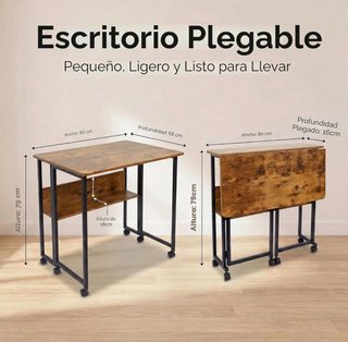 Mesa Plegable Industrial 80x58cm