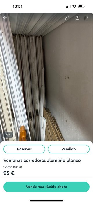 Ventana Aluminio Blanca Corredera