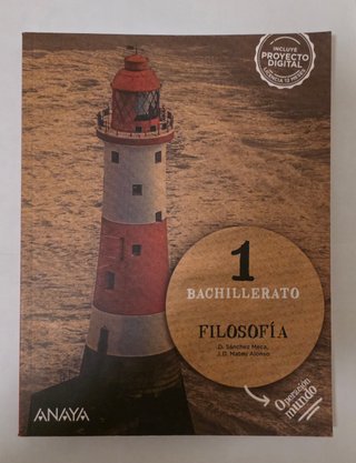 Libro Filosofía ANAYA 1º Bachillerato