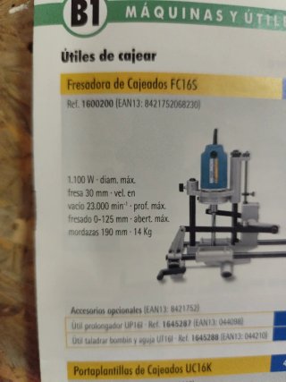 Fresadora con soporte de guía