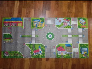Alfombra Molto de coches y ciudad