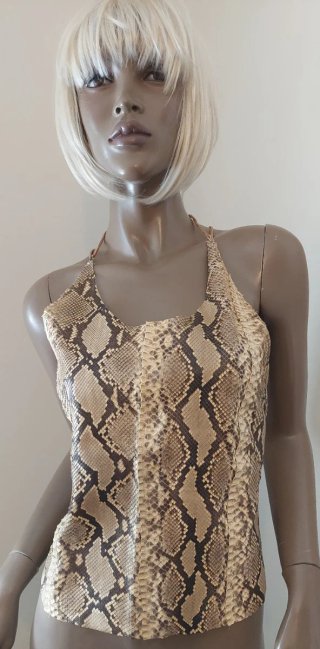 Top vintage stampa pitone