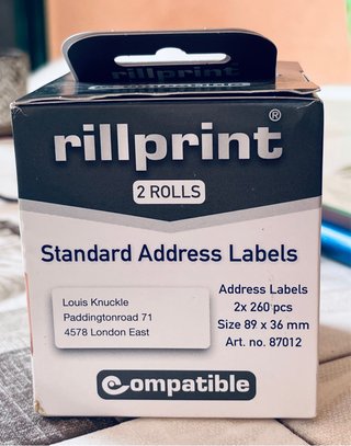 Etichette Indirizzo Rillprint Standard 2 Rotoli
