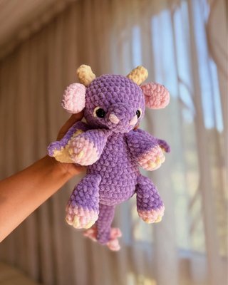Muñeco Dragón Crochet Amigurumi Morado