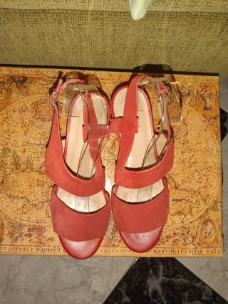 Cuñas Geox Sandalias rojas de tacón