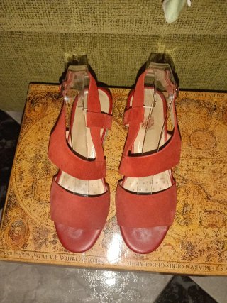 Cuñas Geox Sandalias rojas de tacón