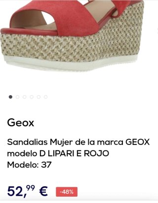 Cuñas Geox Sandalias rojas de tacón
