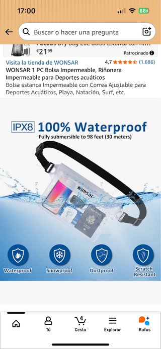 Riñonera Impermeable - Dry Bag Waterproof