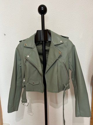 Chaqueta polipiel verde