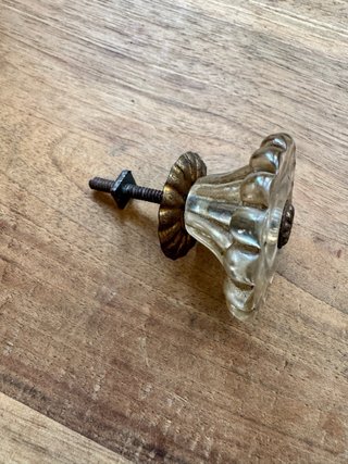 Pomello Vintage Vetro e Ottone (Anni '30/'50)