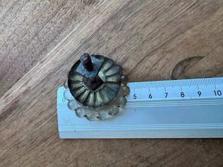 Pomello Vintage Vetro e Ottone (Anni '30/'50)