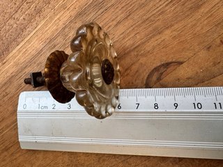 Pomello Vintage Vetro e Ottone (Anni '30/'50)