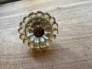 Pomello Vintage Vetro e Ottone (Anni '30/'50)