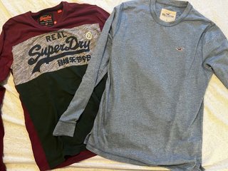 Pack 2 Camisetas Manga Larga Superdry y Hollister