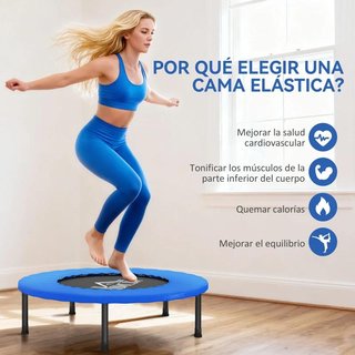 Cama Elástica Fitness Ø81cm 100kg Negro Azul