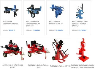 Astilladoras para tractor, a motor y eléctricas