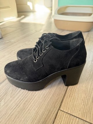 Zapatos Oxford con Plataforma Negros