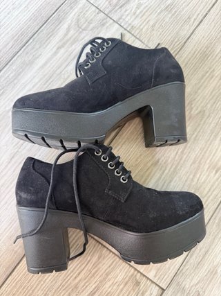 Zapatos Oxford con Plataforma Negros