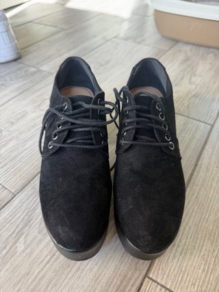 Zapatos Oxford con Plataforma Negros
