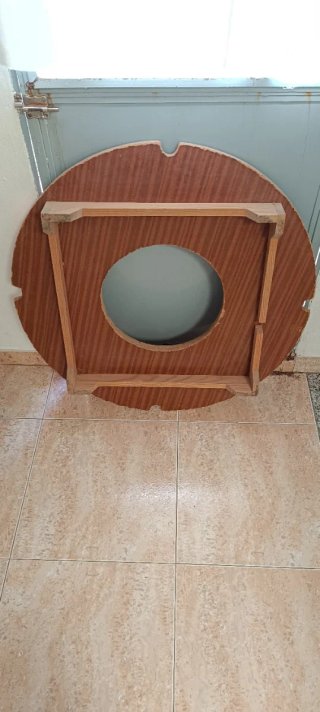 Tablero de mesa redonda de madera