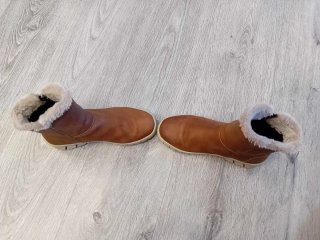 Botines mujer piel forro borreguito
