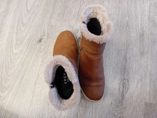 Botines mujer piel forro borreguito