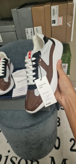 Zapatillas Prada Marrón y Blanco