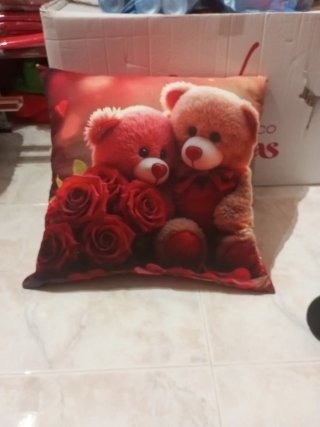 Cuscino Arredo con Orsetti e Rose