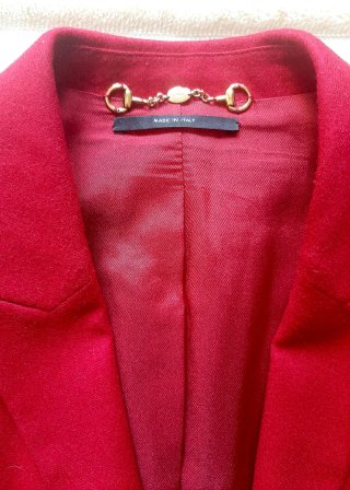 Chaqueta Gucci Lana Roja Mujer Talla M