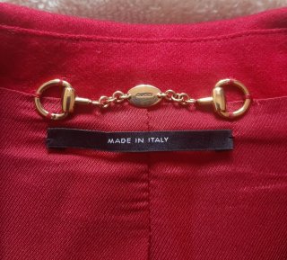 Chaqueta Gucci Lana Roja Mujer Talla M
