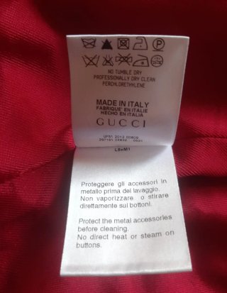 Chaqueta Gucci Lana Roja Mujer Talla M