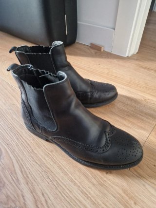 Botines de Piel Negros Talla 37