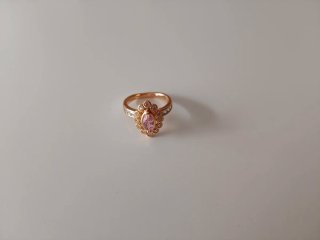 Anillo Oro Rosa con Circonitas Rosas