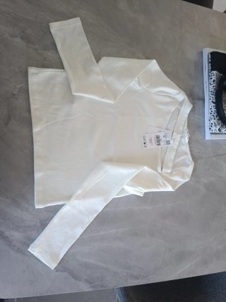 Camiseta blanca manga larga XS Mango Teen Girl