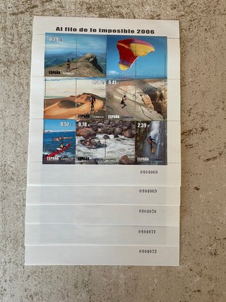 5 Blocs Feuillets Espagne Yvert Bl 121 MNH
