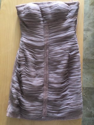 Vestido Palabra de Honor Pronovias Beige