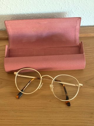 Gafas graduadas MÓ doradas redondas. Retro vintage