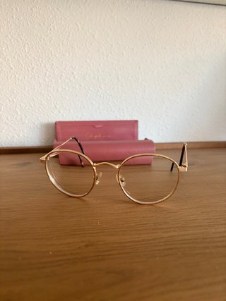 Gafas graduadas MÓ doradas redondas. Retro vintage