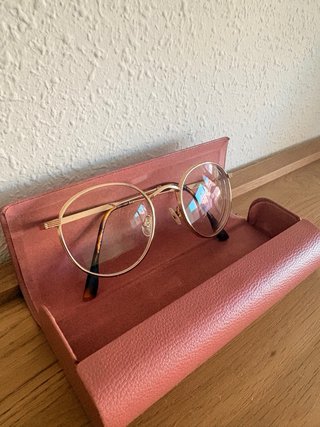Gafas graduadas MÓ doradas redondas. Retro vintage