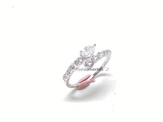 anillo plata 925mm con piedra con circonita
