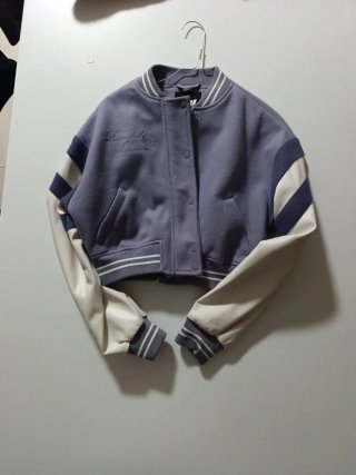 Bomberino viola e bianco