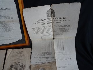 TORINO CASA SAVOIA DOCUMENTI DI INIZIO 800.