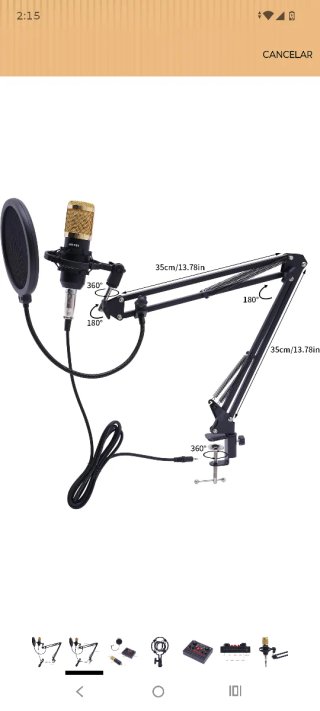 Micrófono, Cámara 4K y Mezclador de Sonido,
