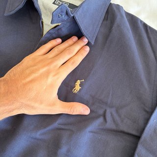 Casaco Harrington Polo Ralph Lauren Azul Tamanho S
