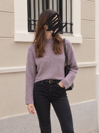 Jersey rosa malva de Stradivarius - Talla S