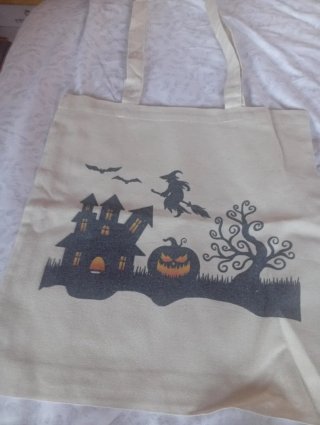 Lote 3 Bolsas Tela Halloween