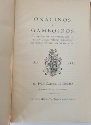 Oñacinos y Gamboinos 1930
