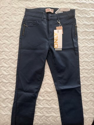 Pantalón Encerado Azul ONLY