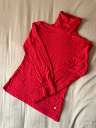 Jersey fino cuello alto rojo Tintoretto